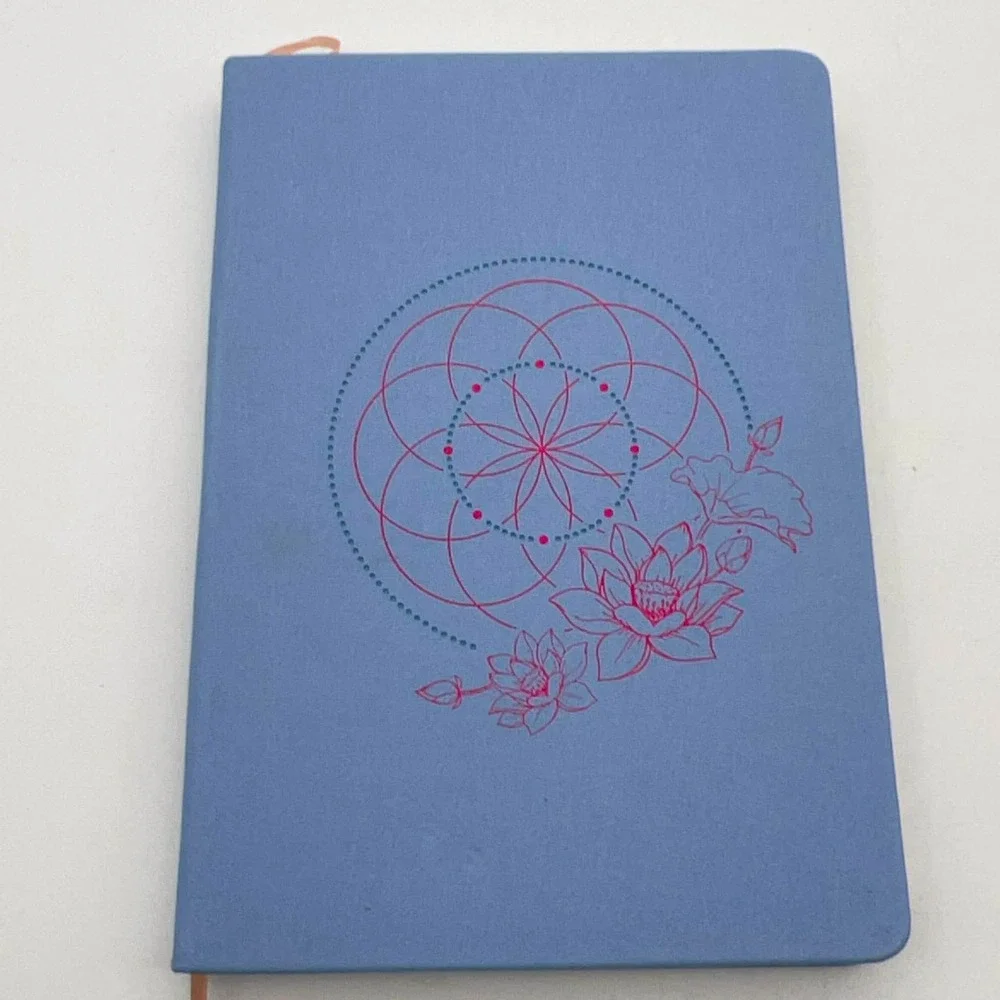 Insights Meditation Journal Blue Lotus Mandala Guided‎ Practice Tracker Notebook